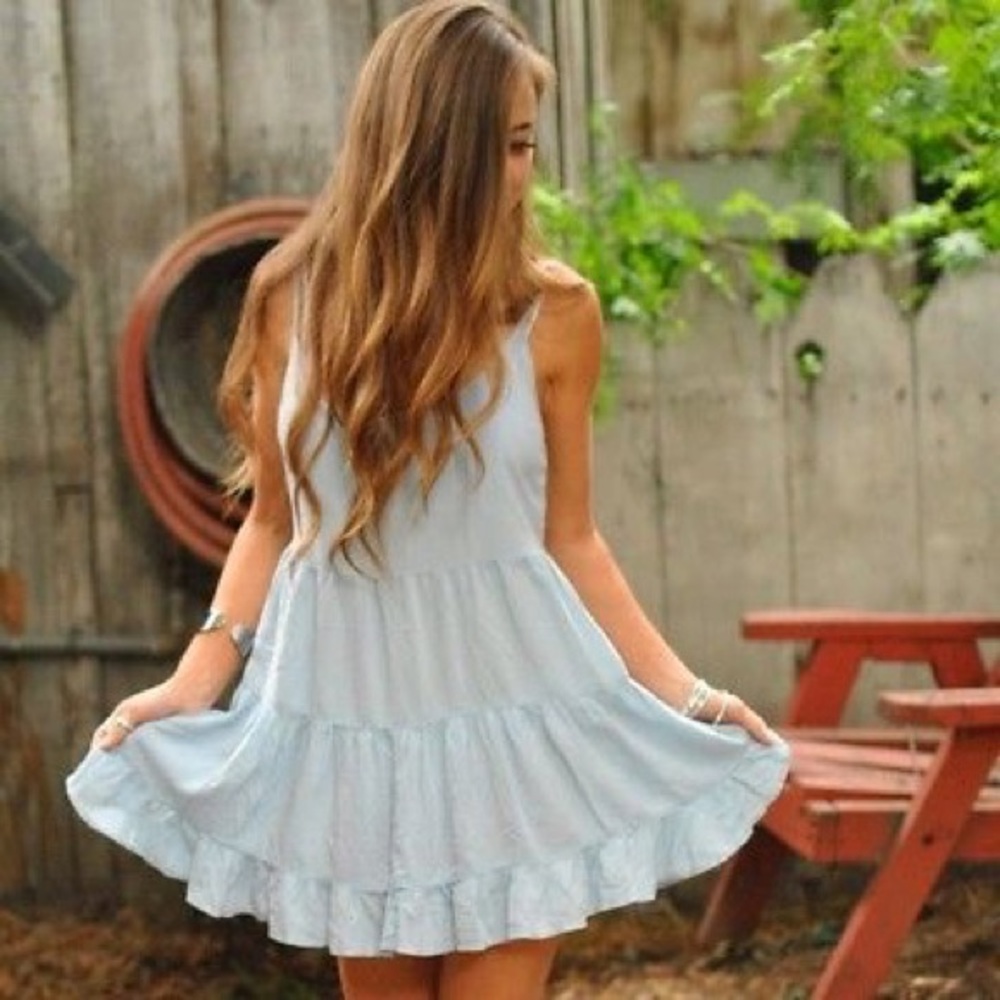 Brandy Melville Light Blue Jada Dress